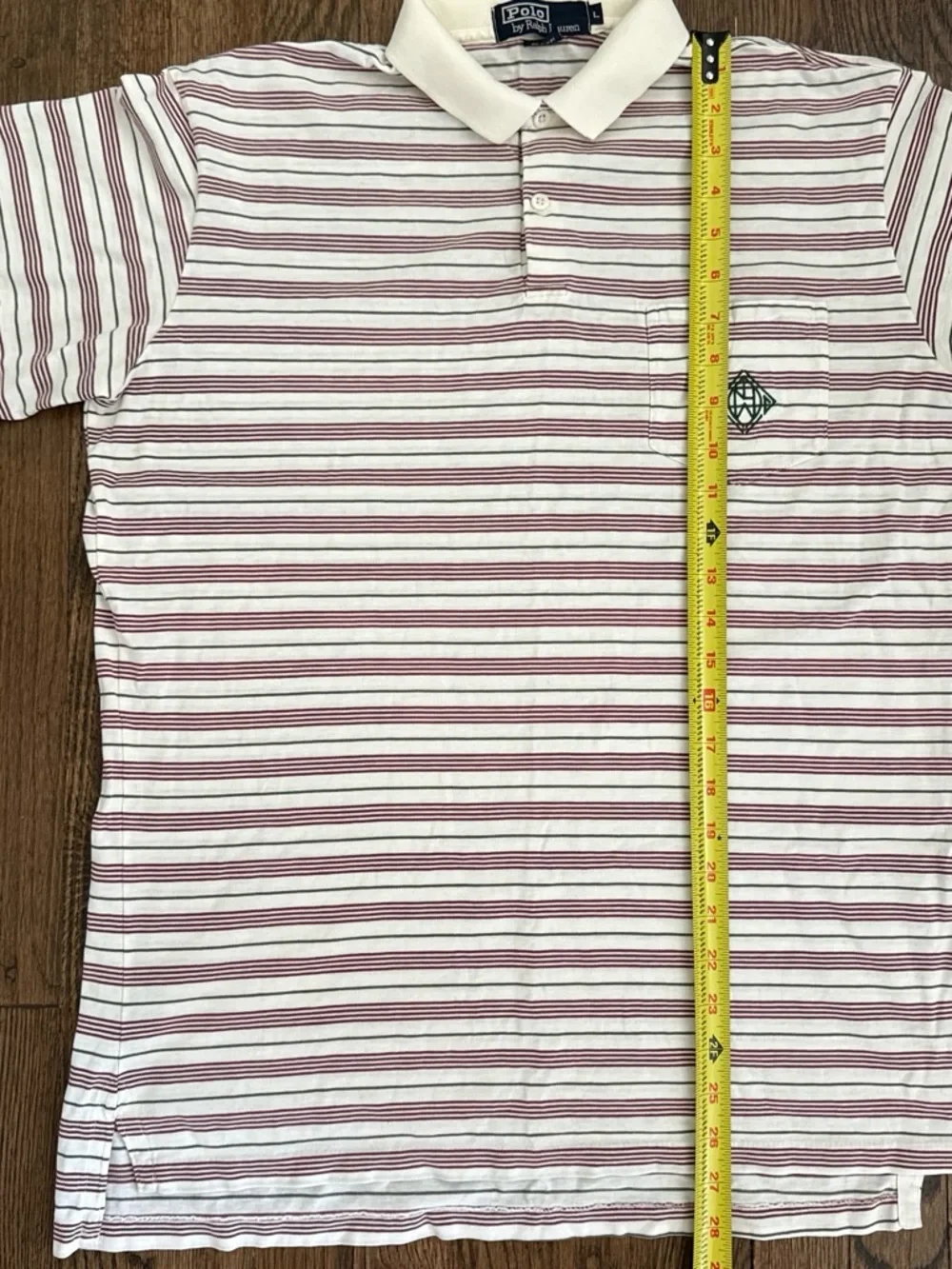 Y2K Vintage 80’s/90’s Ralph Lauren Striped Polo Shirt L Preppy 100% Cotton